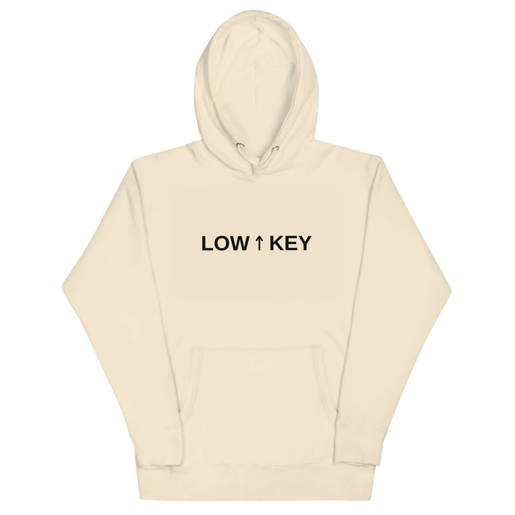 LOWKEYSLY hoodie bone - LOW KEY front