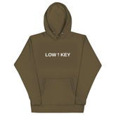 LOWKEYSLY hoodie military green - LOW KEY front