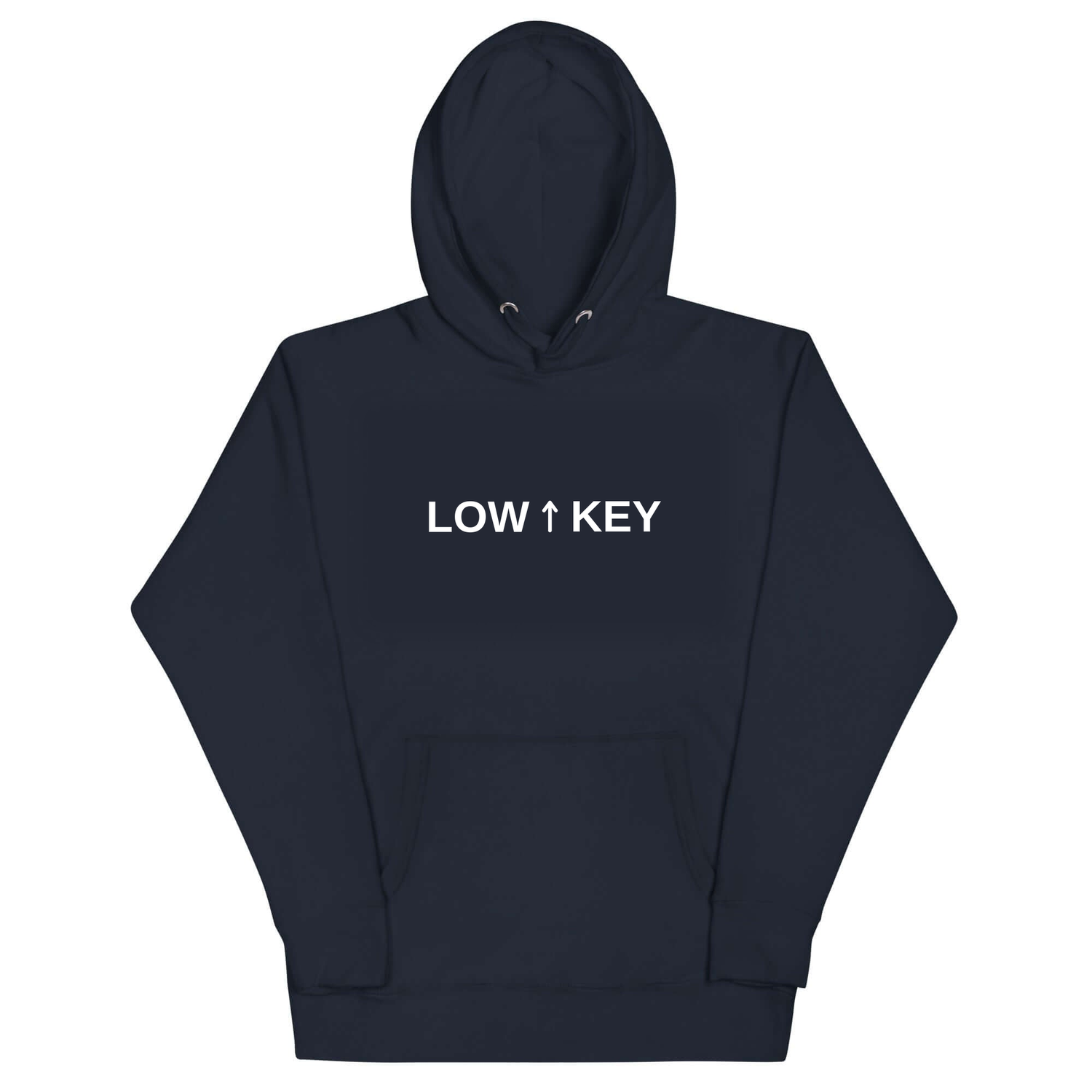 LOWKEYSLY hoodie navy - LOW KEY front