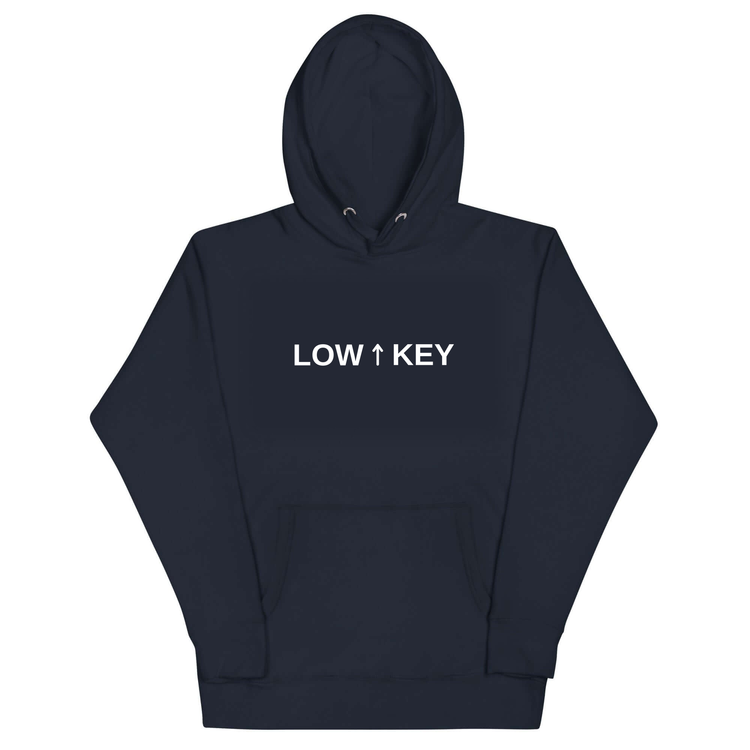 LOWKEYSLY hoodie navy - LOW KEY front
