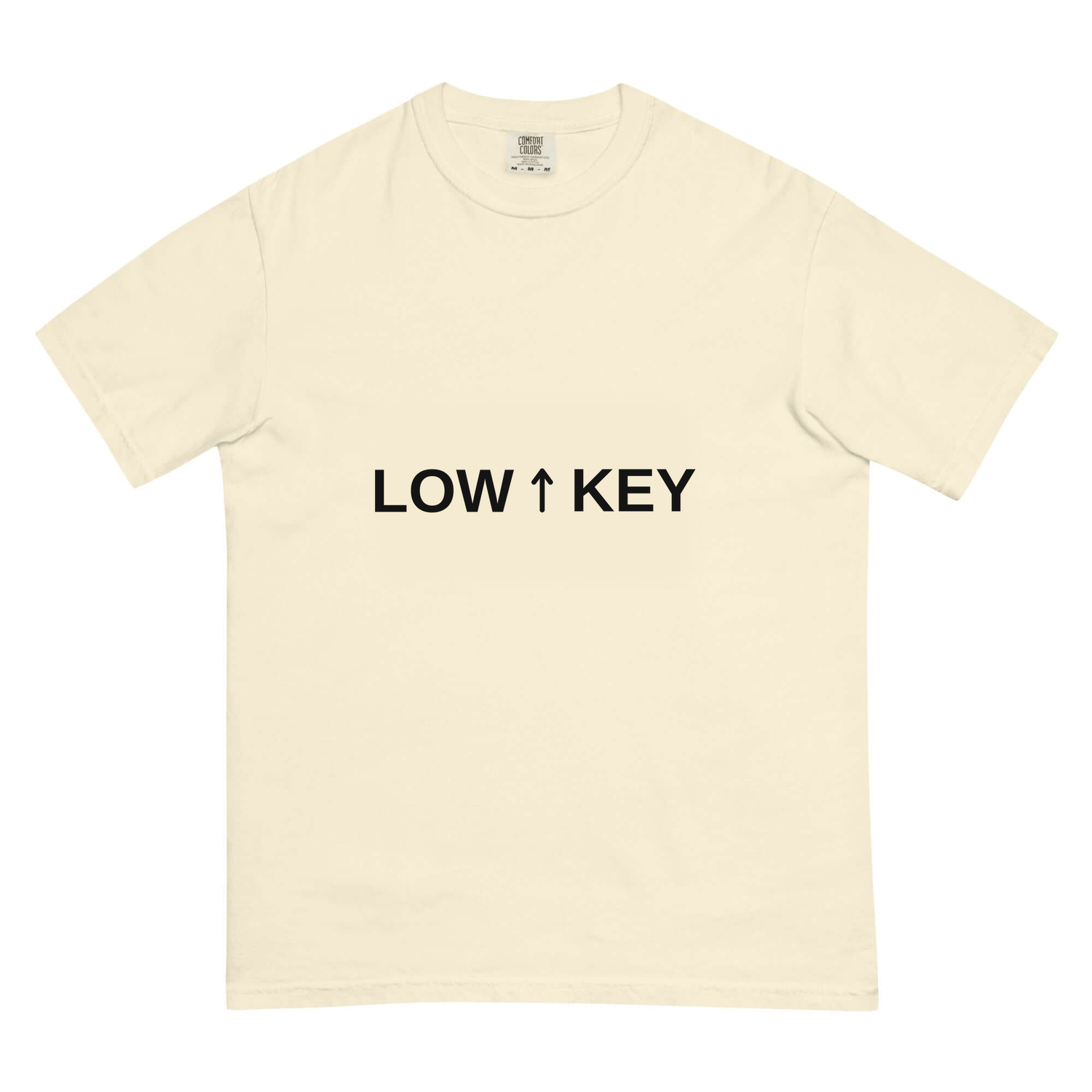 LOWKEYSLY tee ivory - LOW KEY front