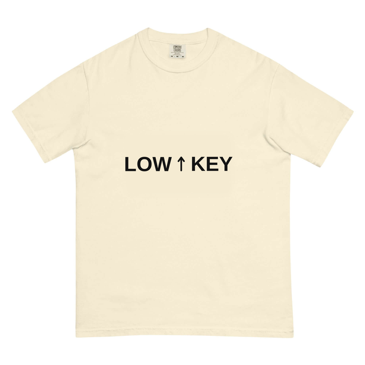 LOWKEYSLY tee ivory - LOW KEY front