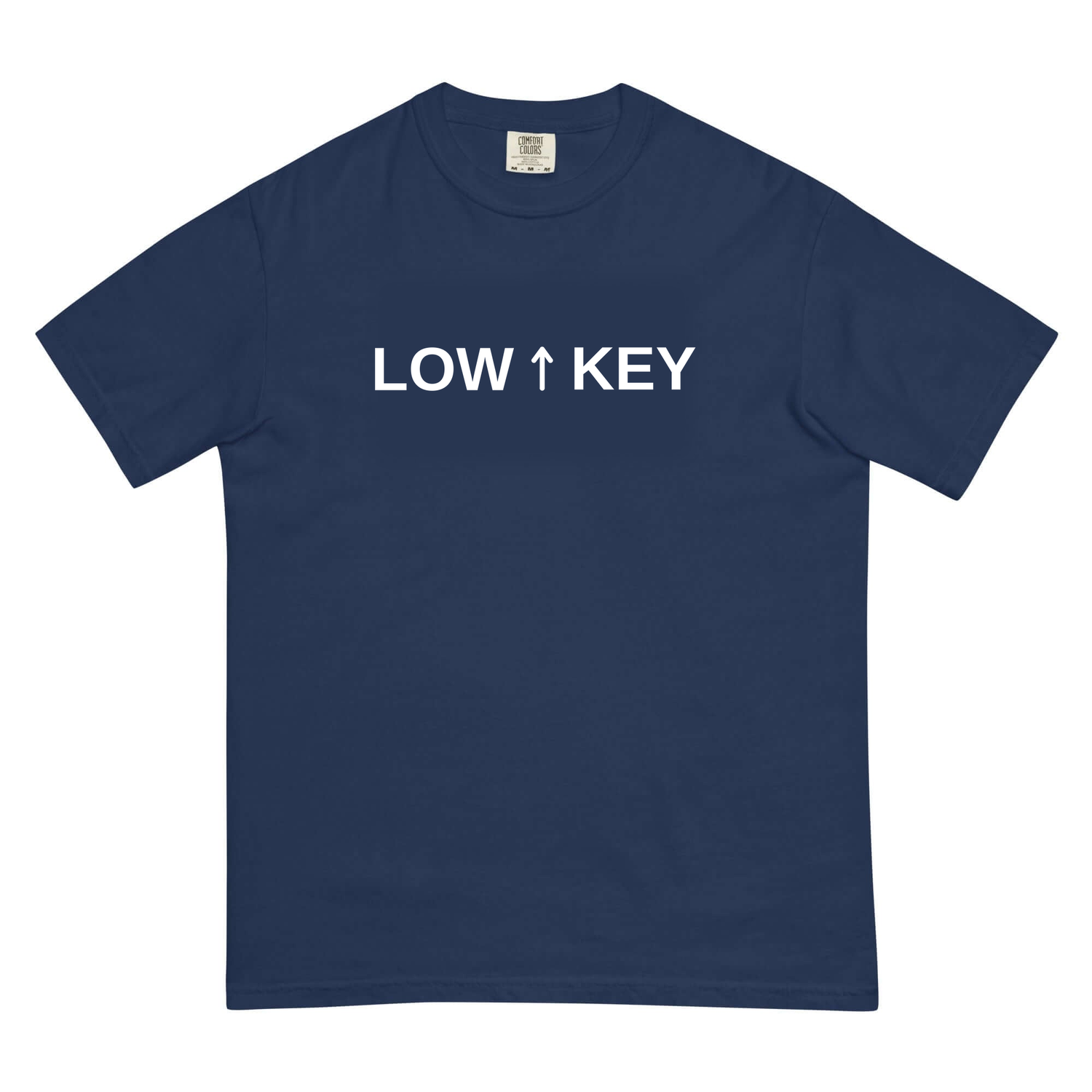 LOWKEYSLY tee navy - LOW KEY front